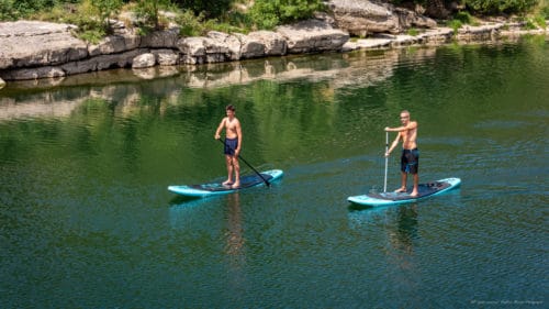 paddle dans les gorges de l'ardèche