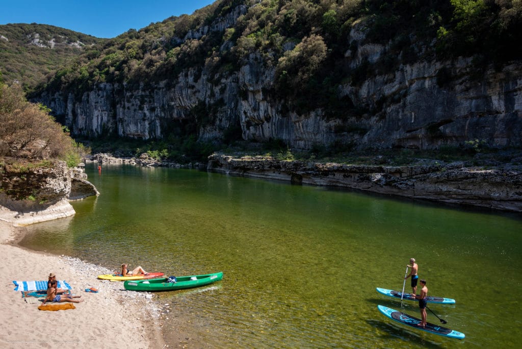 paddle et plage gorges ardeche - header